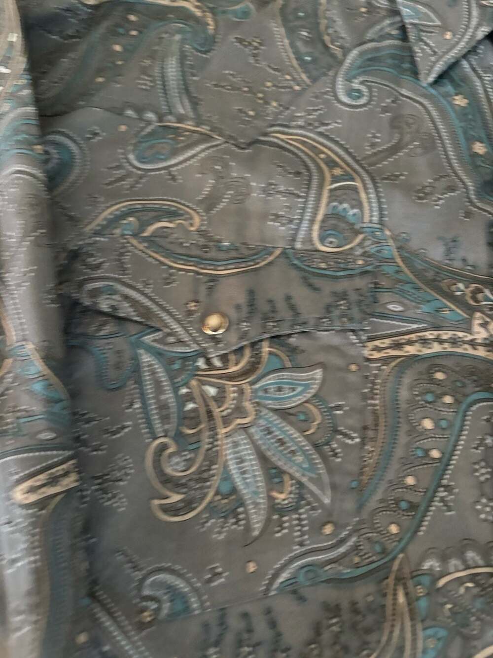 Roper Men's 2XL Paisley Print Western Pearl Snap Button Shirt Cowboy Rodeo - Picture 2 of 6